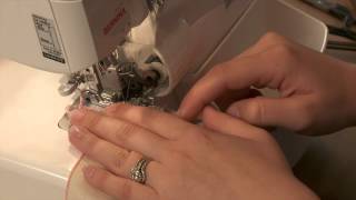 Serger Sewing Techniques How To Make A Rolled Hem Napkin [upl. by Stanislas]