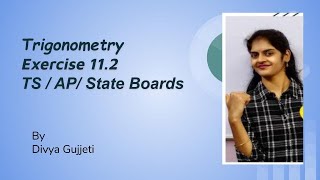 Class 10 Trigonometry  Exercise 112 Q No 1 to 3  TS  AP  State Boards [upl. by Corly]