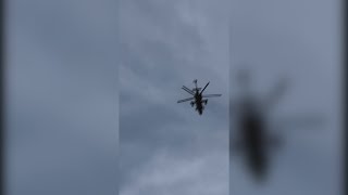 PAF T129 ATAK amp BLACKHAWK HELICOPTER FLY BY OVER METRO CEBU SKY [upl. by Maffa]