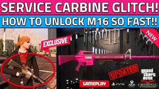 Service Carbine GLITCH How To Unlock M16 Rifle in GTA 5 Online Get Parts amp Crime Scene Locations [upl. by Reh]