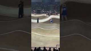 BMX Race France Women Elite bmxrace bmxracing bmxbike bmxworld bmxfrance indoorbmx [upl. by Sidoeht609]