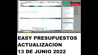 PRESUPUESTOS BOLIVIA  Easy Presupuestos Bolivia  ACTUALIZACION 13 DE JUNIO 2022 [upl. by Macdonald798]