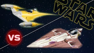 N1 Naboo Starfighter vs Delta 7 Jedi Starfighter  Star Wars Who Would Win [upl. by Mehalek]