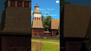 UNESCO WORLD HERITAGE SITES  Petäjävesi Old Church Finland 😍 unesco finland travel [upl. by Tremaine]