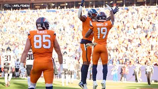 Broncos players react to the teams Week 11 win vs Falcons  Inside the locker room [upl. by Odrareg347]