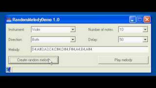 Random Melody Generator Demo [upl. by Anyd92]