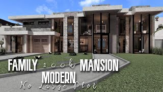 Modern Family Mansion 100k Roblox Bloxburg  No Large Plot [upl. by Annodas]