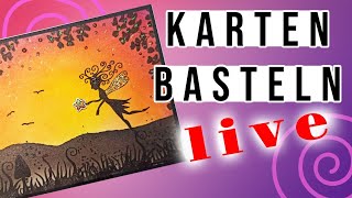 Wir basteln eine zauberhafte Grusskarte LIVE [upl. by Connolly796]