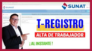 Como dar de alta a un trabajador en el TRegistro  ACTUALIZADO  Sunat 2023 [upl. by Eelyme]