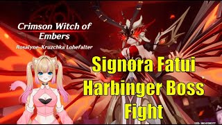 Fatui Harbinger Signora Boss Fight Milameowz  Genshin Impact [upl. by Lavoie]