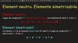 Element neutrusimetrizabil clasa 12 Exercitii TeorieInvata Matematica UsorMeditatii OnlineBac [upl. by Kai]