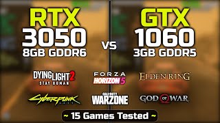 RTX 3050 vs GTX 1060 15 Games Tested [upl. by Tneicniv]