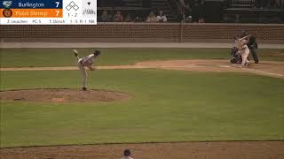 Tyler Dorsch Walks Off Burlington  Pistol Shrimp Baseball [upl. by Llemrej]