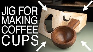 Woodturning multi axis Coffee Cup with simple jig on the wood lathe Or is it a coffee mug [upl. by Martinsen667]