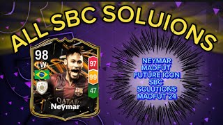 NEYMAR 98 RATED ALL 14 MADFUT SOLUTIONS  MADFUT FUTURE ICON SBC SOLUTION  MADFUT 24 [upl. by Lynden]