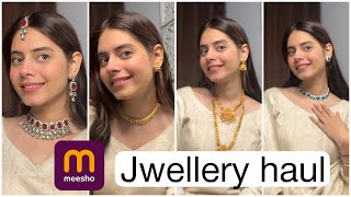 Cheapest MEESHO jewellery haul ✨  Kajal Choudhary [upl. by Enitsenre]