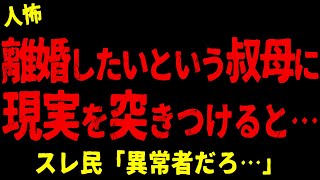 【2chヒトコワ】離婚したいと喚く叔母に現実を突きつけた結果…【ホラー】オムライス専門店、お札の値段【人怖スレ】 [upl. by Brechtel211]