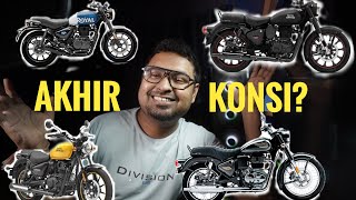 Which Royal Enfield 350cc You Should Buy   Bullet Hunter Classic amp Meteor 350 Konsi [upl. by Akin266]