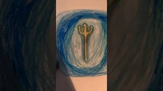 Drawing Poseidons trident 🔱 epicthemusicalposeidongreekmythologydrawingshorts [upl. by Londoner939]