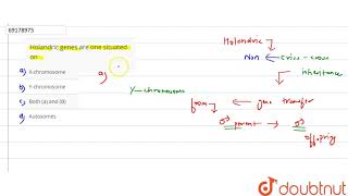 Holandric genes are one situated on [upl. by Raman694]