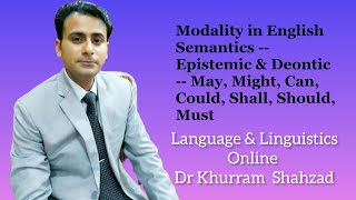 Modality in English Semantics  Epistemic amp Deontic  May Might Can Could Shall Should Must [upl. by Enoved]