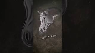 Chalk drawing youtubeshorts art chalkart artist horse [upl. by Britton]