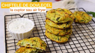 Chiftele de dovlecei la cuptor air fryer sau in tigaie  fara gluten  Zucchini fritters [upl. by Oirromed]