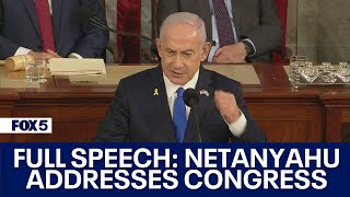 FULL SPEECH Israeli Prime Minister Benjamin Netanyahu makes address to Congress [upl. by Aronael]