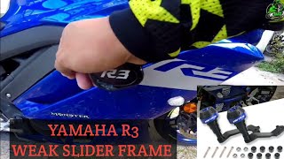 Yamaha R3 slider frame issue [upl. by Pronty714]