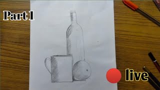 RAWARTIST is live Still life drawing practice with me [upl. by Sharpe]