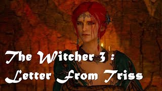 The Witcher 3 Letter from Triss Blood and wine dlc [upl. by Asemaj]