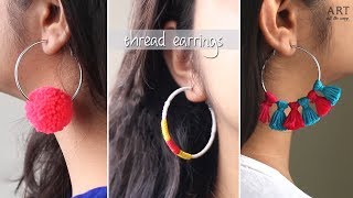 3 Easy Thread Earrings [upl. by Leann]