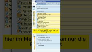 Menü Anpassung in SE80  mehr Platz für Programme abap se80 sap [upl. by Bergren191]