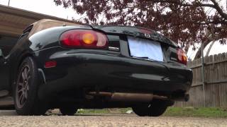 1999 miata full exhaust Racing Beat Header Roadster Sport exhaust [upl. by Zetnahs]