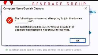 The Operation Failed Because SPN Value Provided for addition modification is not unique forest wide [upl. by Home]