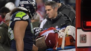 Mike Iupati suffers Scary Concussion against the Seahawks [upl. by Sad]