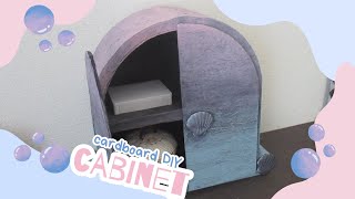 cardboard furnitureDIY Cabinet from Recycled Cardboard  craft ideas  desk organizer ダンボール家具 キャビネット [upl. by Wendelin]