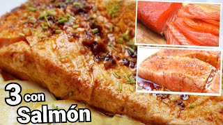 3 FORMAS INCREIBLES DE COCINAR SALMÓN 🍣😋 FÁCILES y RÁPIDAS LAS 3 MEJORES recetas [upl. by Oirad]