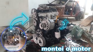 Montando o motor AP após a pintura [upl. by Akinom879]