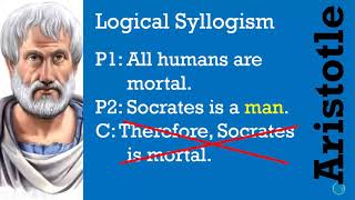 Aristotles Logical Syllogism Philosophy [upl. by Desiri]