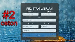 How to create a Registration Form  HTMLCSS amp BOOTSTRAP 2 [upl. by Aicram]