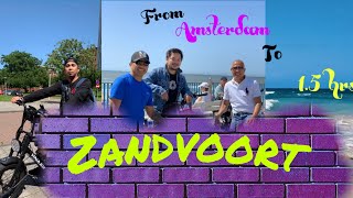 Visiting Famous Zandvoort beach with our E bike  knaap [upl. by Acireit]