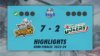 Dragons de Rouen 72 Jokers de CergyPontoise  Highlights  Synerglace Ligue Magnus 202324 [upl. by Mimajneb497]