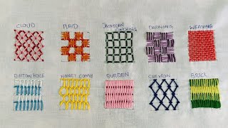 10 Filling Stitches  Hand Embroidery For Beginners [upl. by Jews]