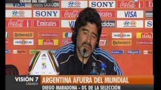 Visión Siete Maradona después de la derrota frente a Alemania [upl. by Betteann]