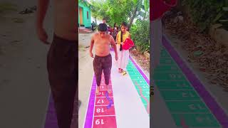 Fun challenge of village boys and girls to win prizes by playing snake ludu 😆🐍🎲shorts [upl. by Cherey]