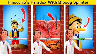 This is the pinocchio’s paradox with a bloody splinter mate drblud curiosity pinnochio pinocchio [upl. by Rossy]