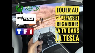 Jouer xbox GamePass et regarder la TV dans la Tesla [upl. by Aix]