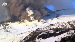 Raw Video Italys Mt Etna Erupts [upl. by Runkel]