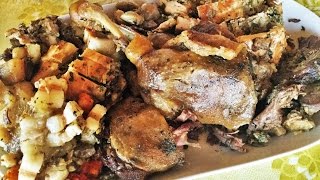 Duck confit stuffed with chicken liver [upl. by Atinyl]